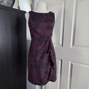 Banana Republic Purple Floral Wrap Dress Size 00 Petite